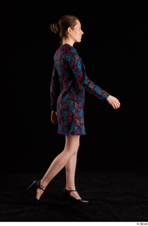  Violet  1 black shoes clothing dress dressed side view walking whole body 0005.jpg